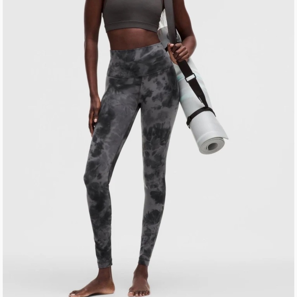 lululemon athletica High-Rise Tie-Dye Leggings in Charcoal Gray